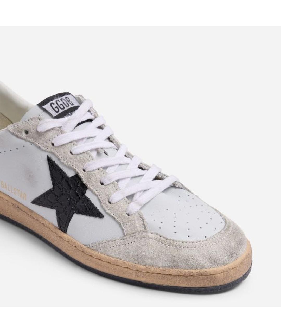 GOLDEN GOOSE DELUXE BRAND Белые кожаные низкие кроссовки / кеды, фото 4