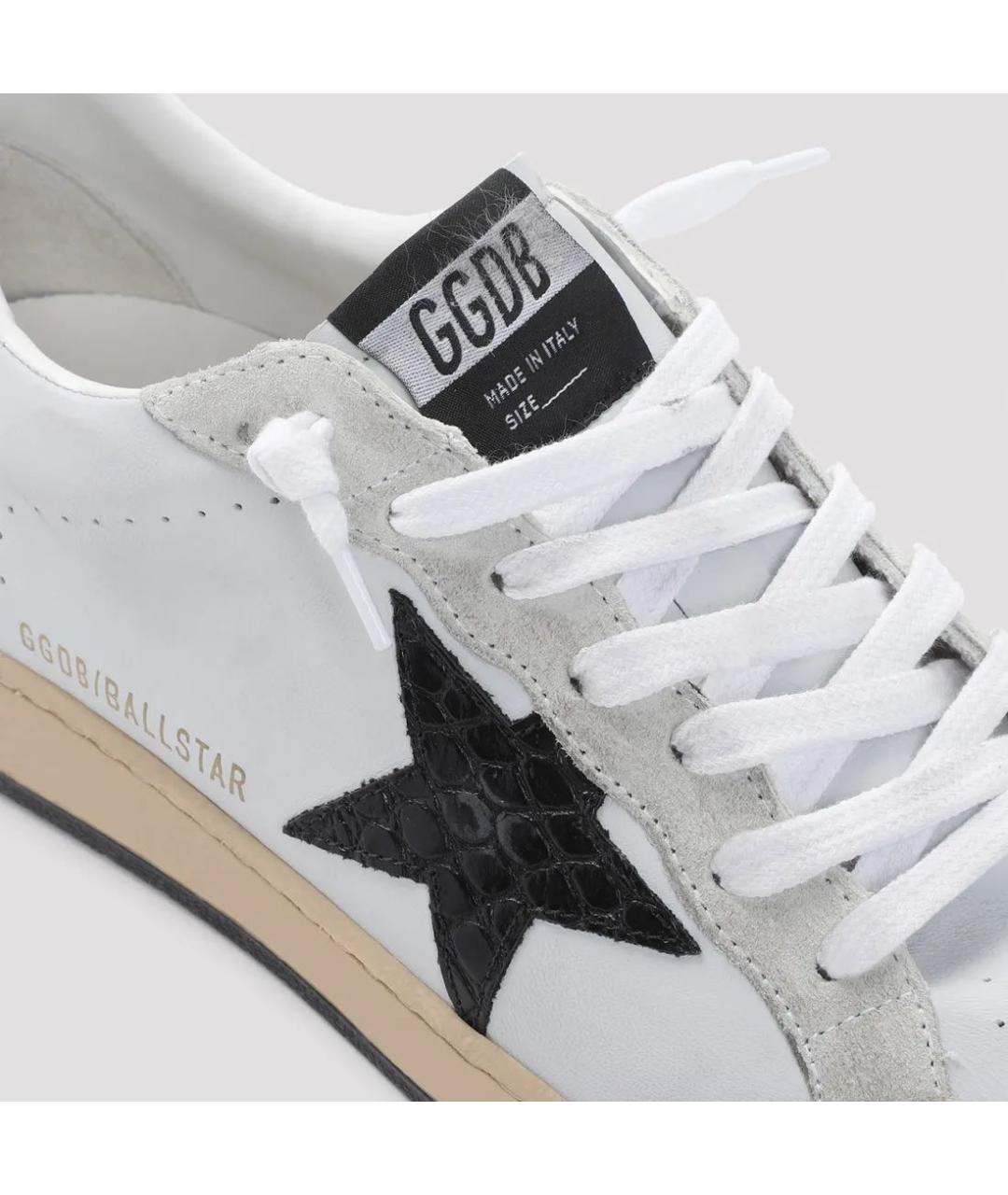 GOLDEN GOOSE DELUXE BRAND Белые кожаные низкие кроссовки / кеды, фото 2