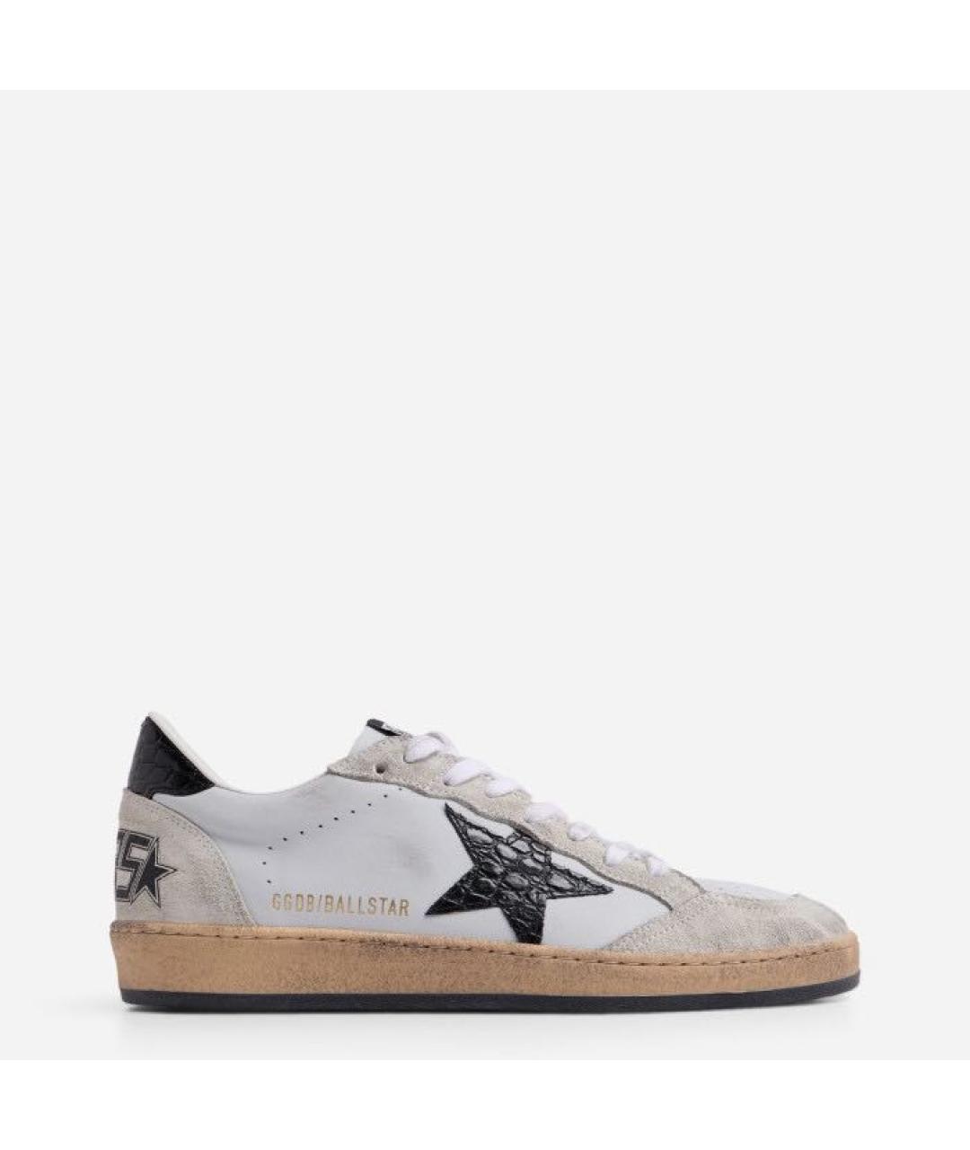 GOLDEN GOOSE DELUXE BRAND Белые кожаные низкие кроссовки / кеды, фото 5