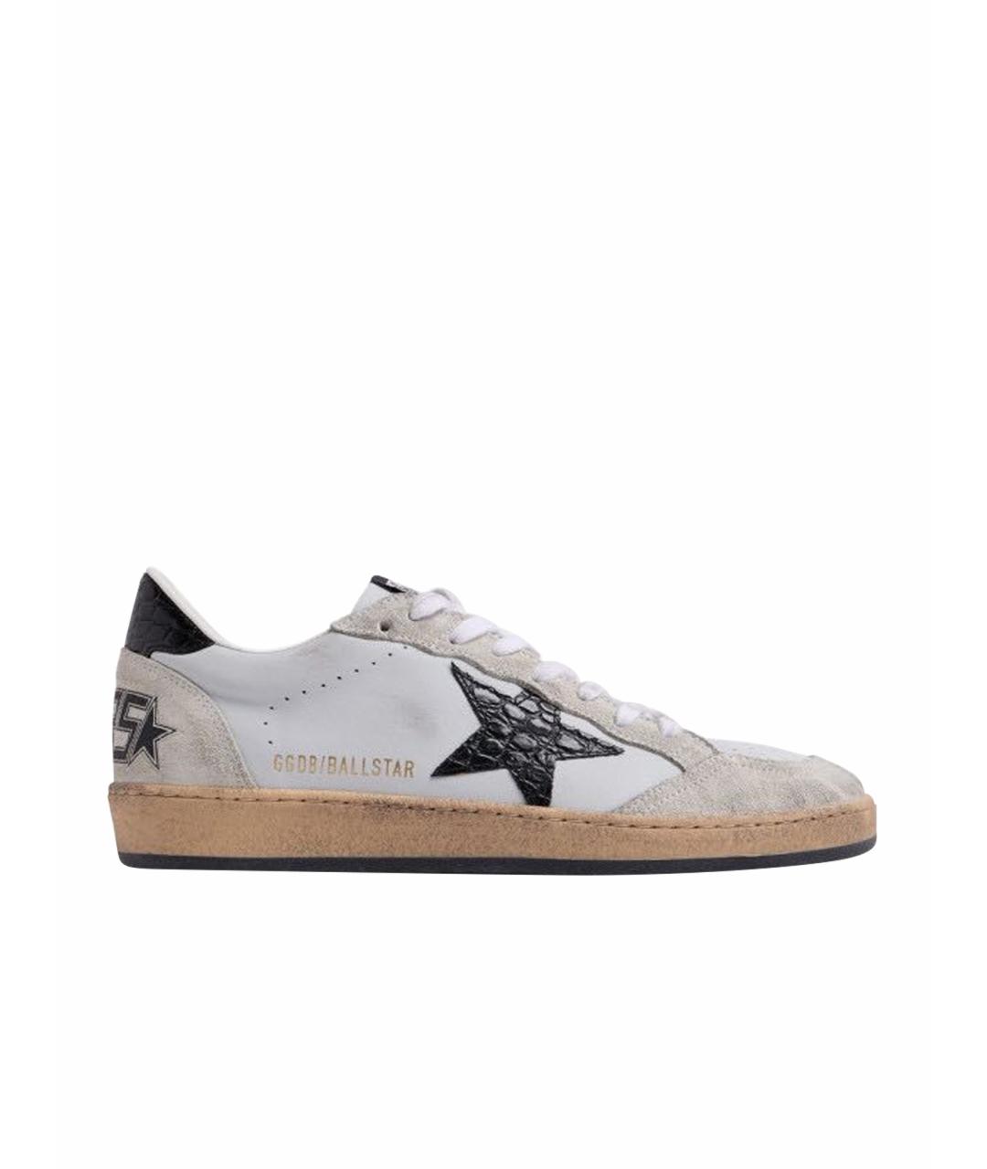 GOLDEN GOOSE DELUXE BRAND Белые кожаные низкие кроссовки / кеды, фото 1