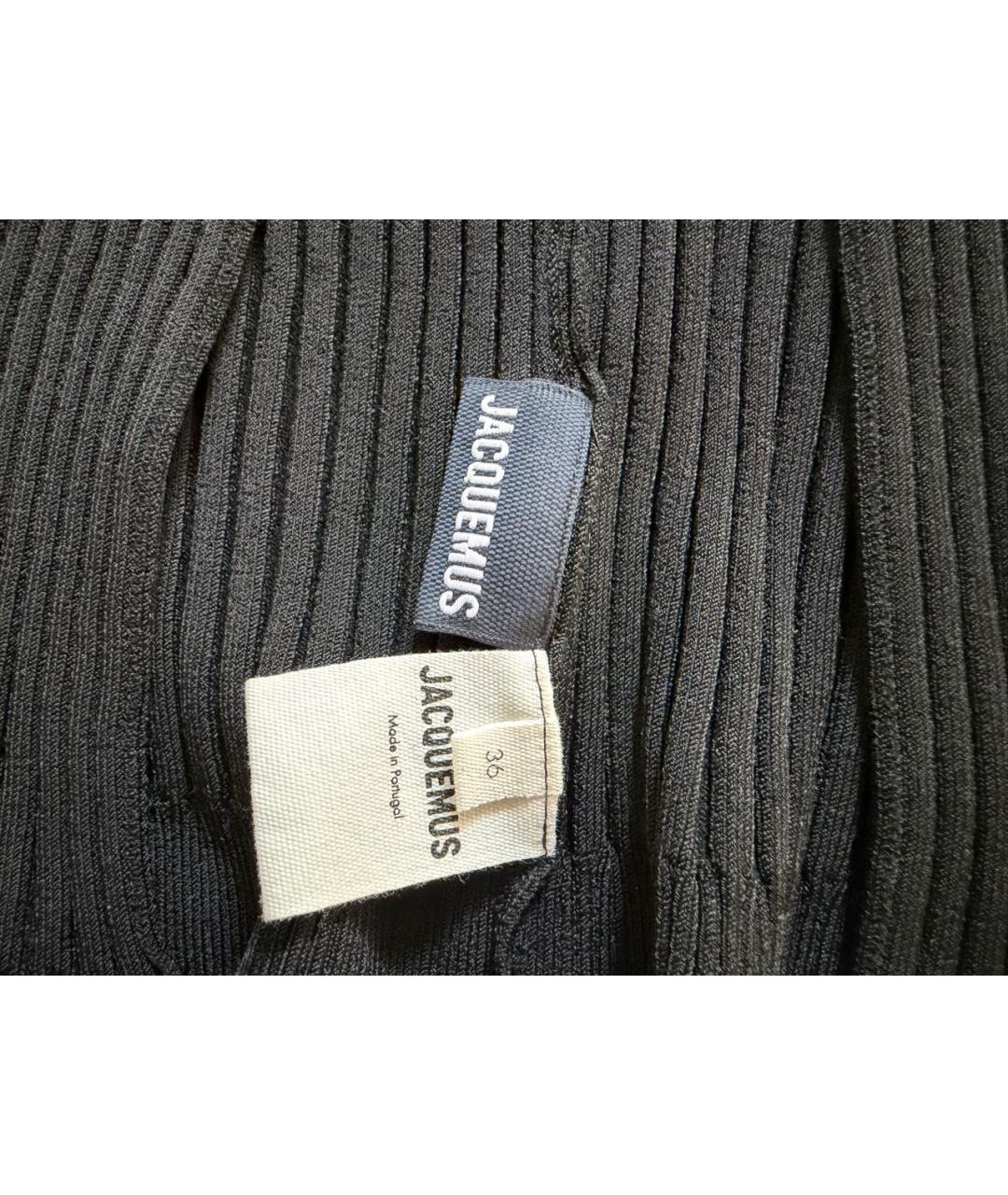 JACQUEMUS Черный вискозный кардиган, фото 6
