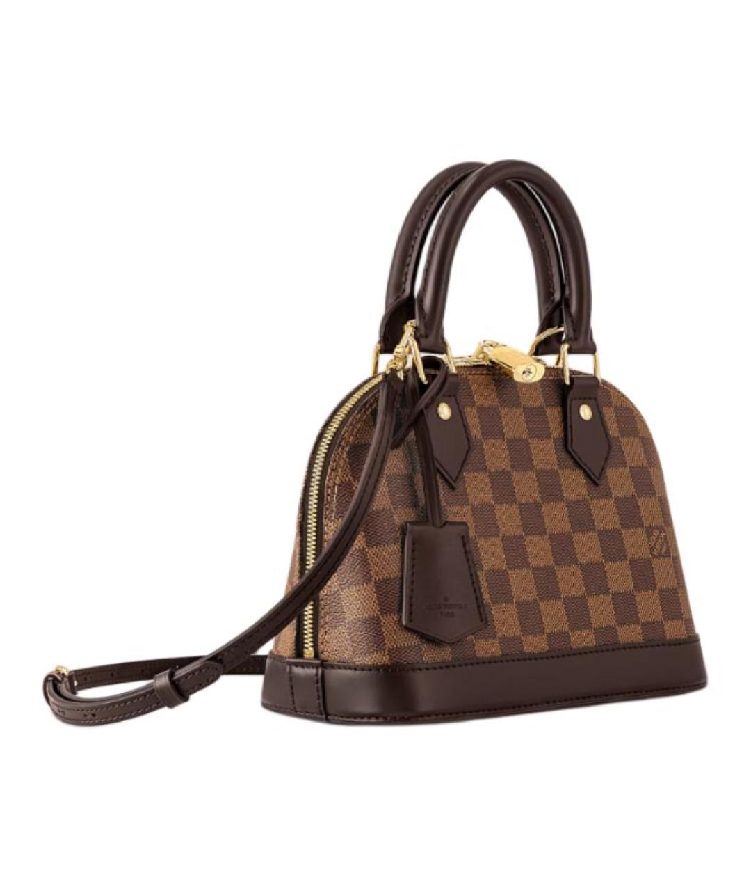 LOUIS VUITTON Коричневая кожаная сумка через плечо, фото 2