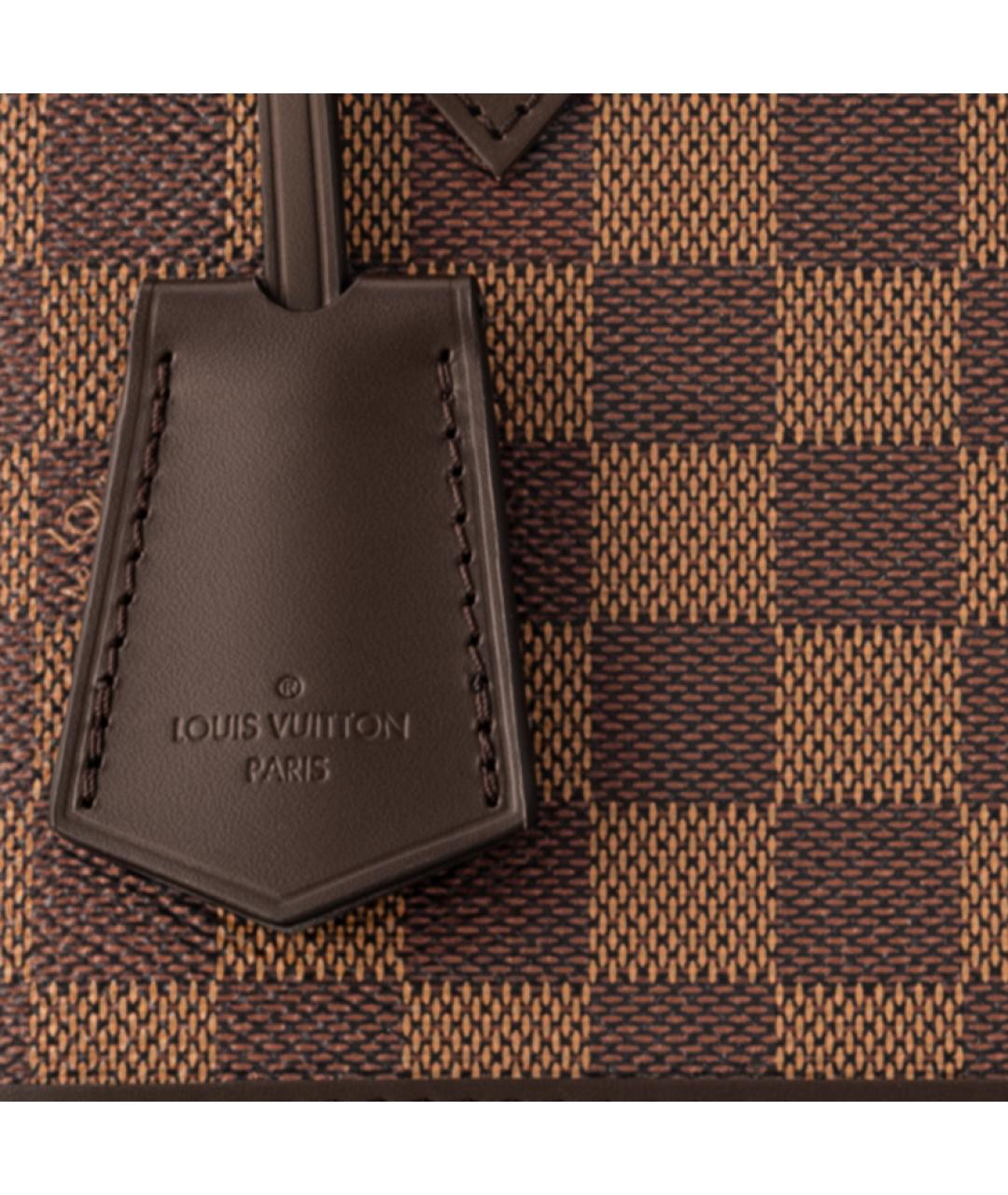 LOUIS VUITTON Коричневая кожаная сумка через плечо, фото 6