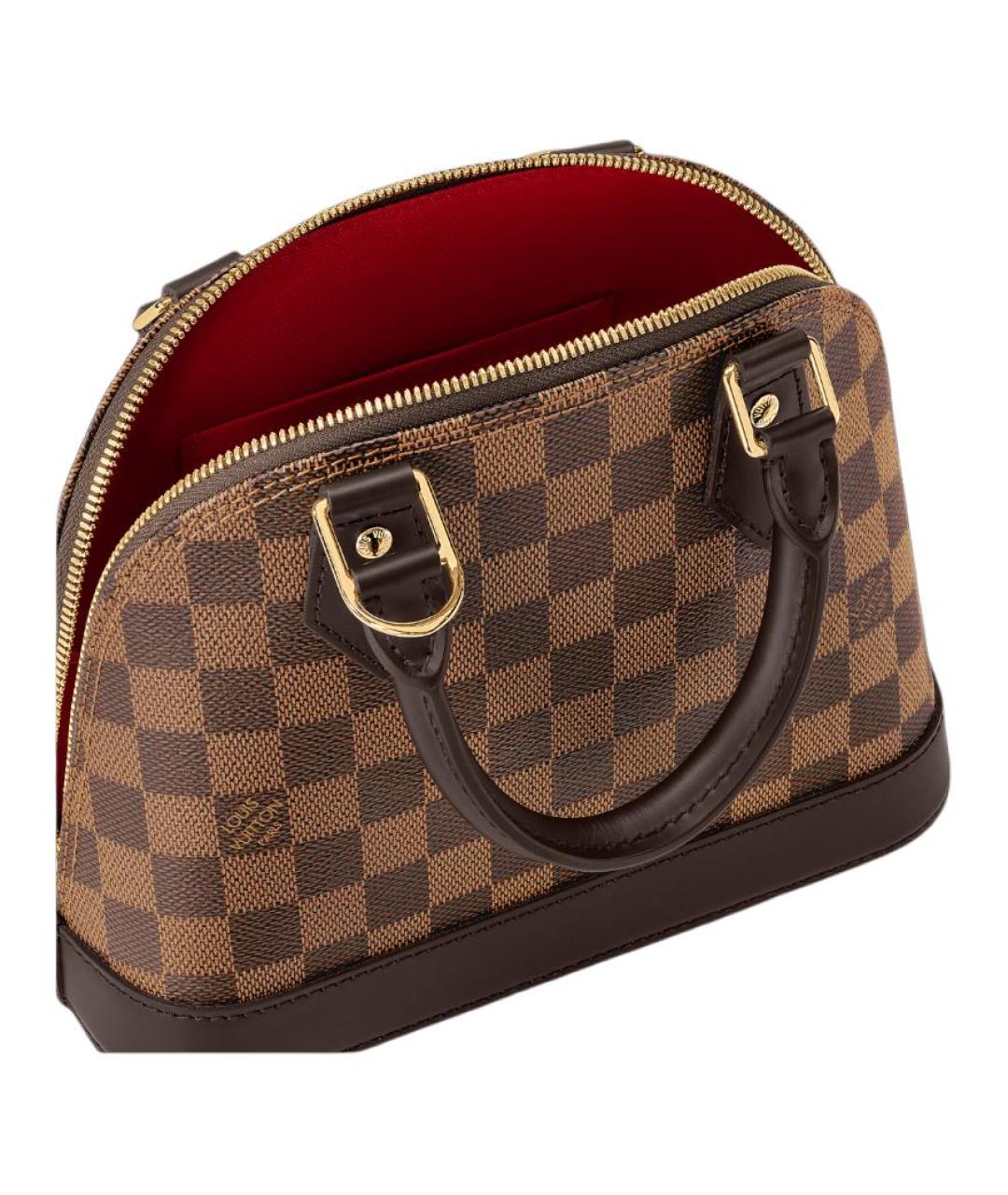 LOUIS VUITTON Коричневая кожаная сумка через плечо, фото 5