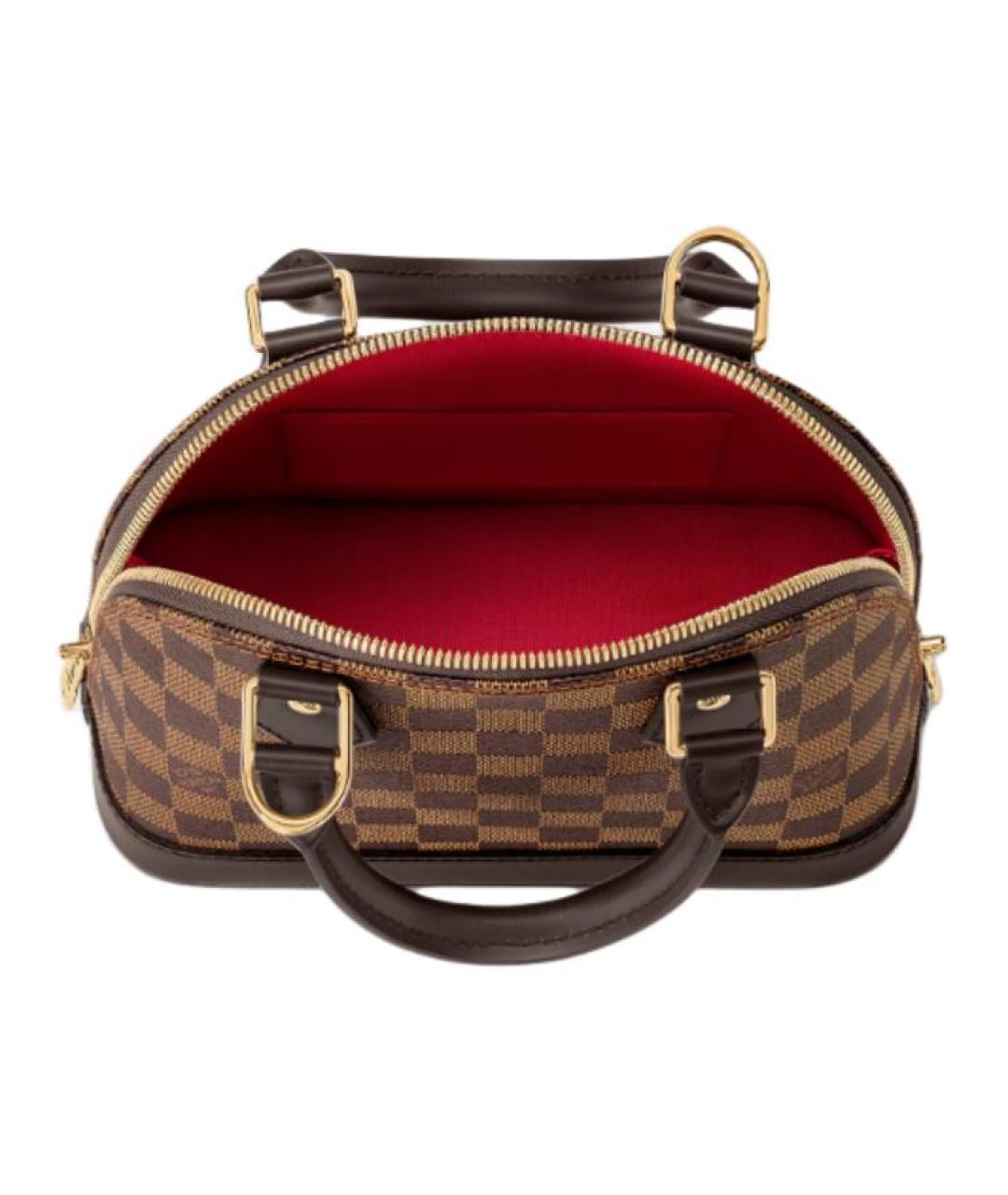 LOUIS VUITTON Коричневая кожаная сумка через плечо, фото 4