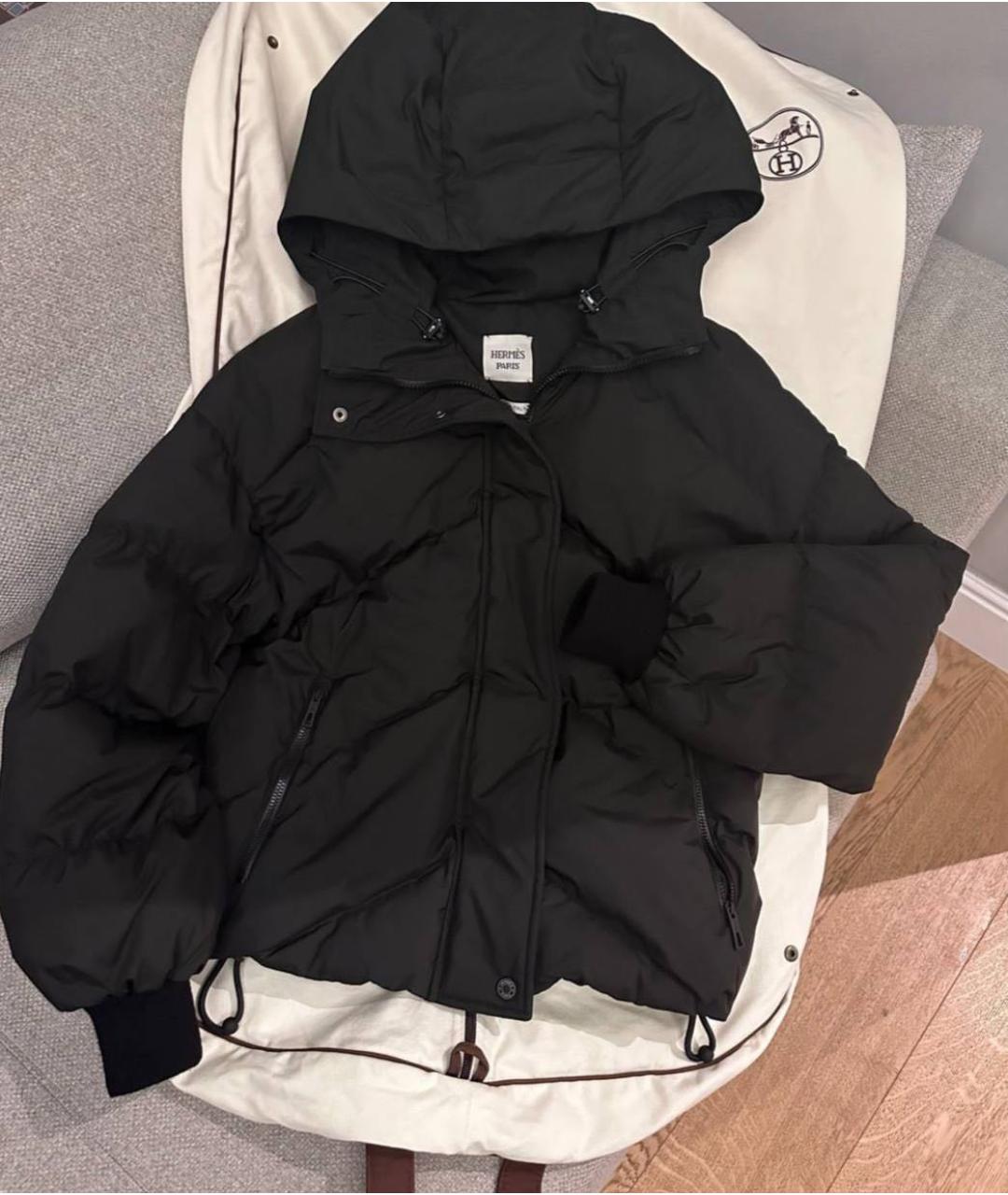 HERMES Черная полиэстеровая куртка, фото 5
