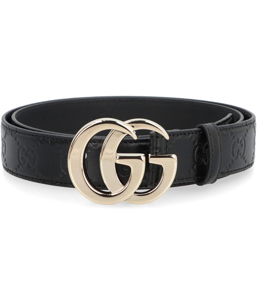 GUCCI Черный кожаный ремень, фото 2