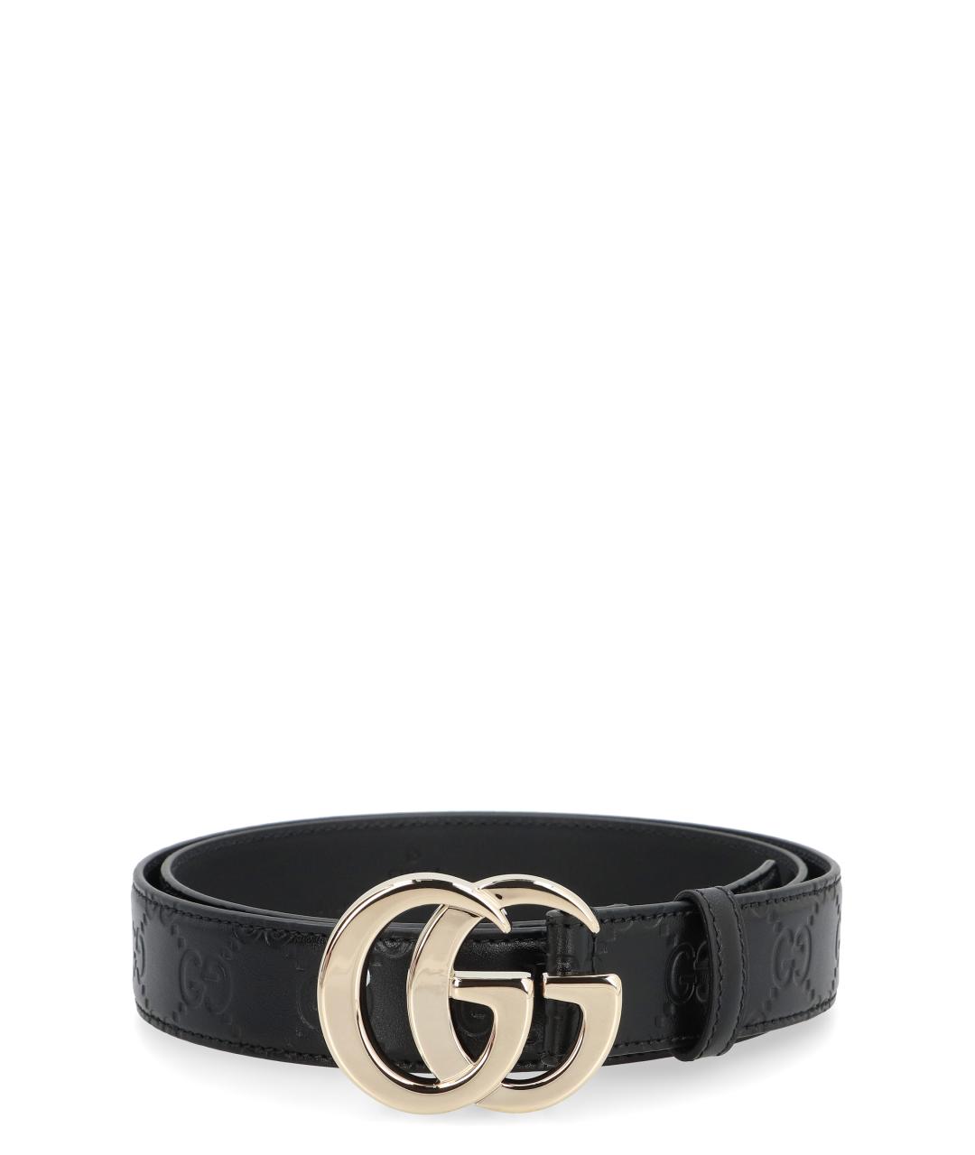 GUCCI Черный кожаный ремень, фото 1