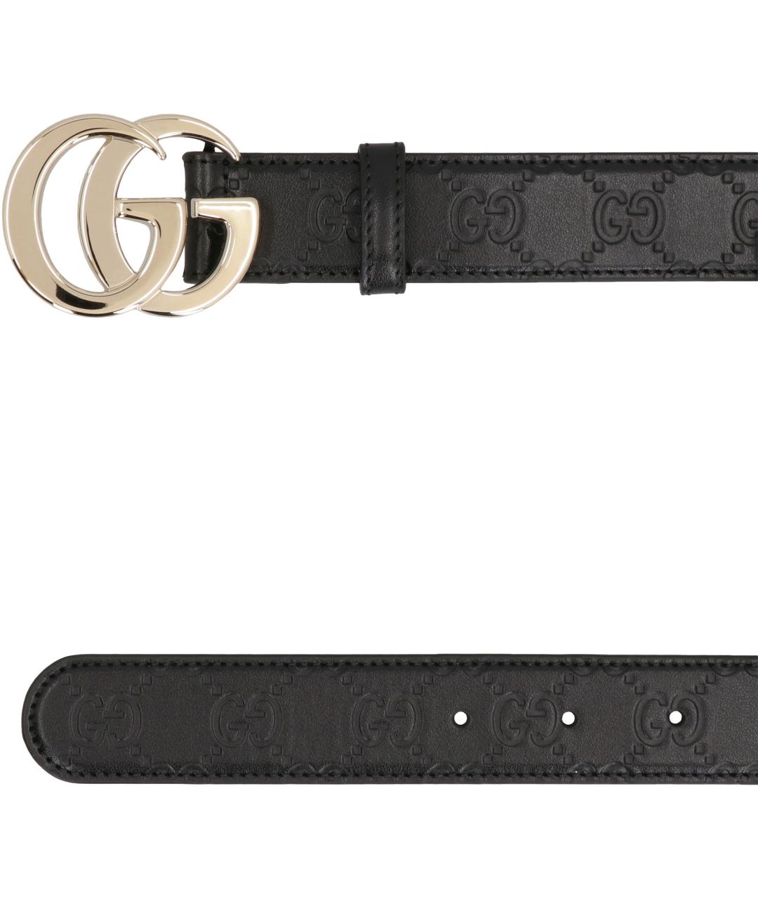 GUCCI Черный кожаный ремень, фото 3