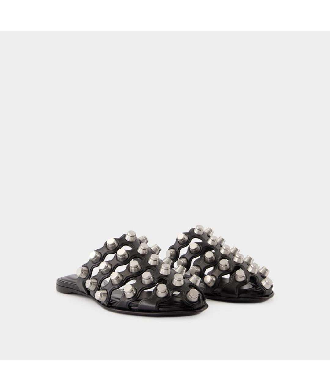 ALEXANDER WANG Черные кожаные сандалии, фото 2