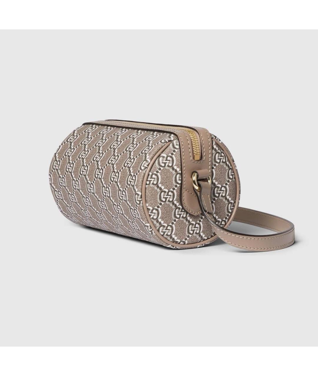 GUCCI Бежевая кожаная сумка через плечо, фото 2