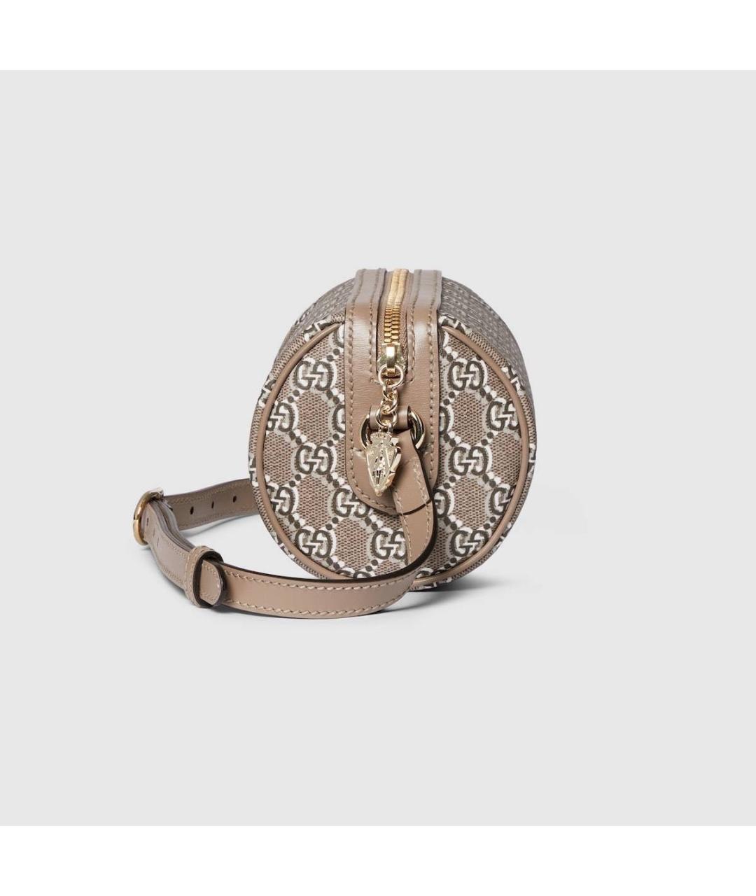 GUCCI Бежевая кожаная сумка через плечо, фото 3