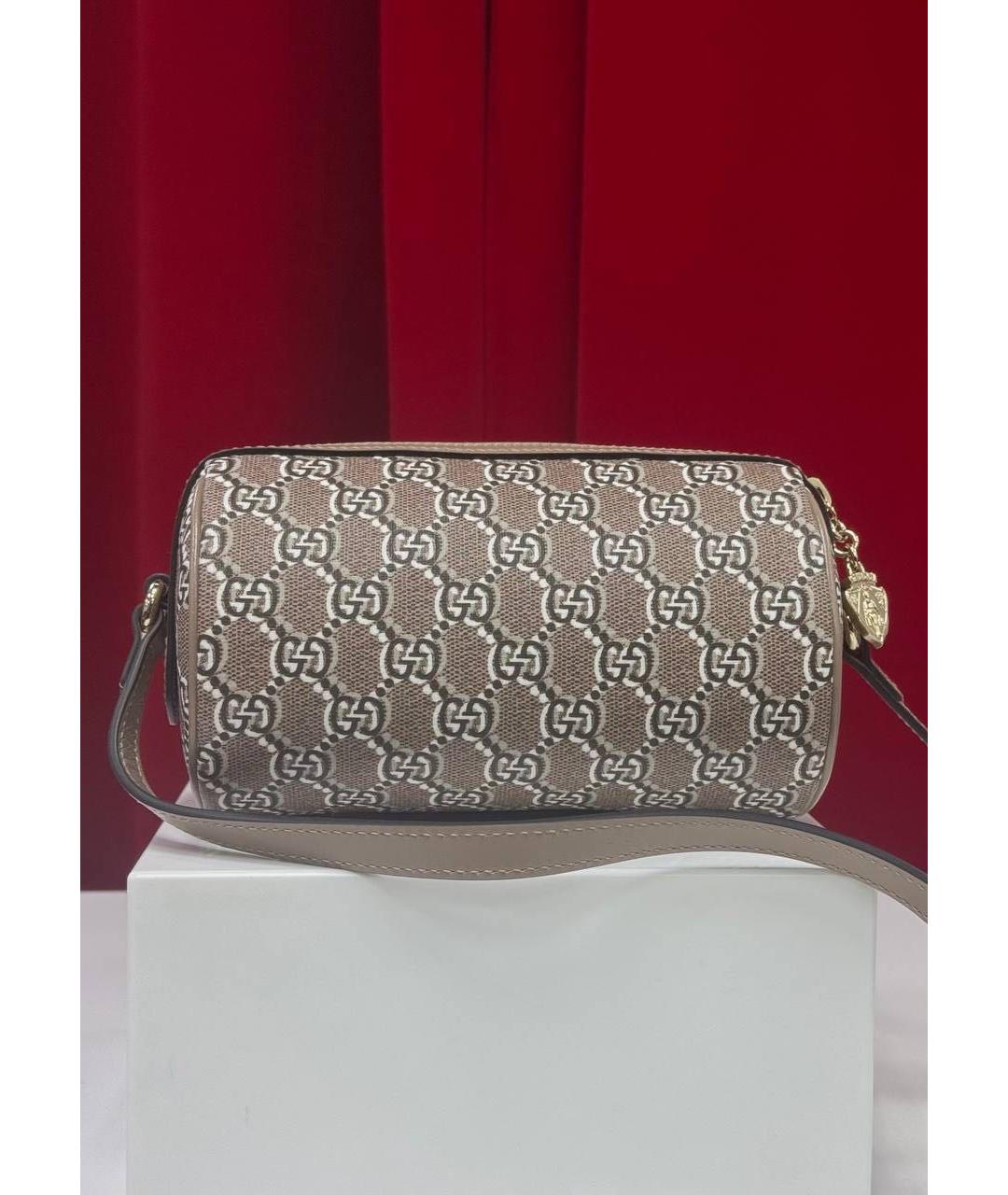 GUCCI Бежевая кожаная сумка через плечо, фото 6