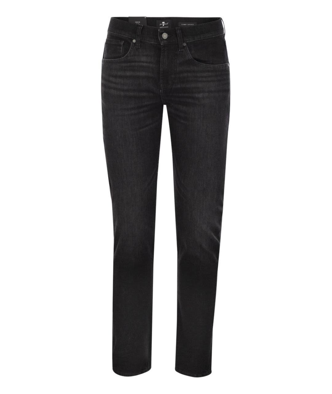 7 FOR ALL MANKIND Черные хлопковые повседневные брюки, фото 1