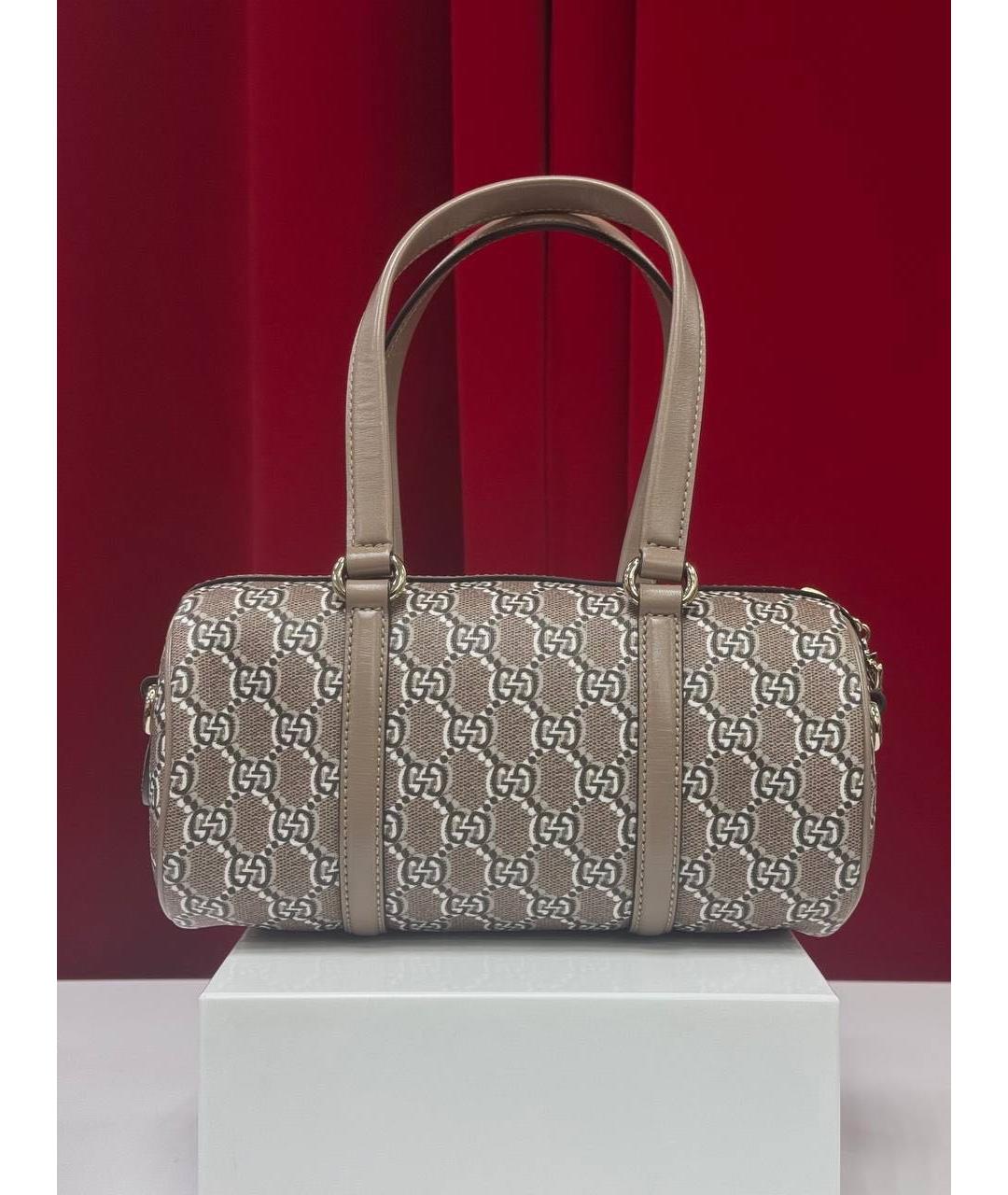 GUCCI Бежевая кожаная сумка тоут, фото 3