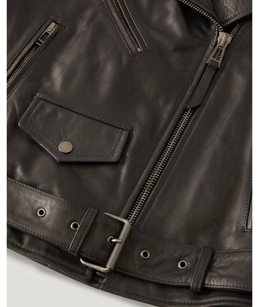 BELSTAFF Черная кожаная куртка, фото 3