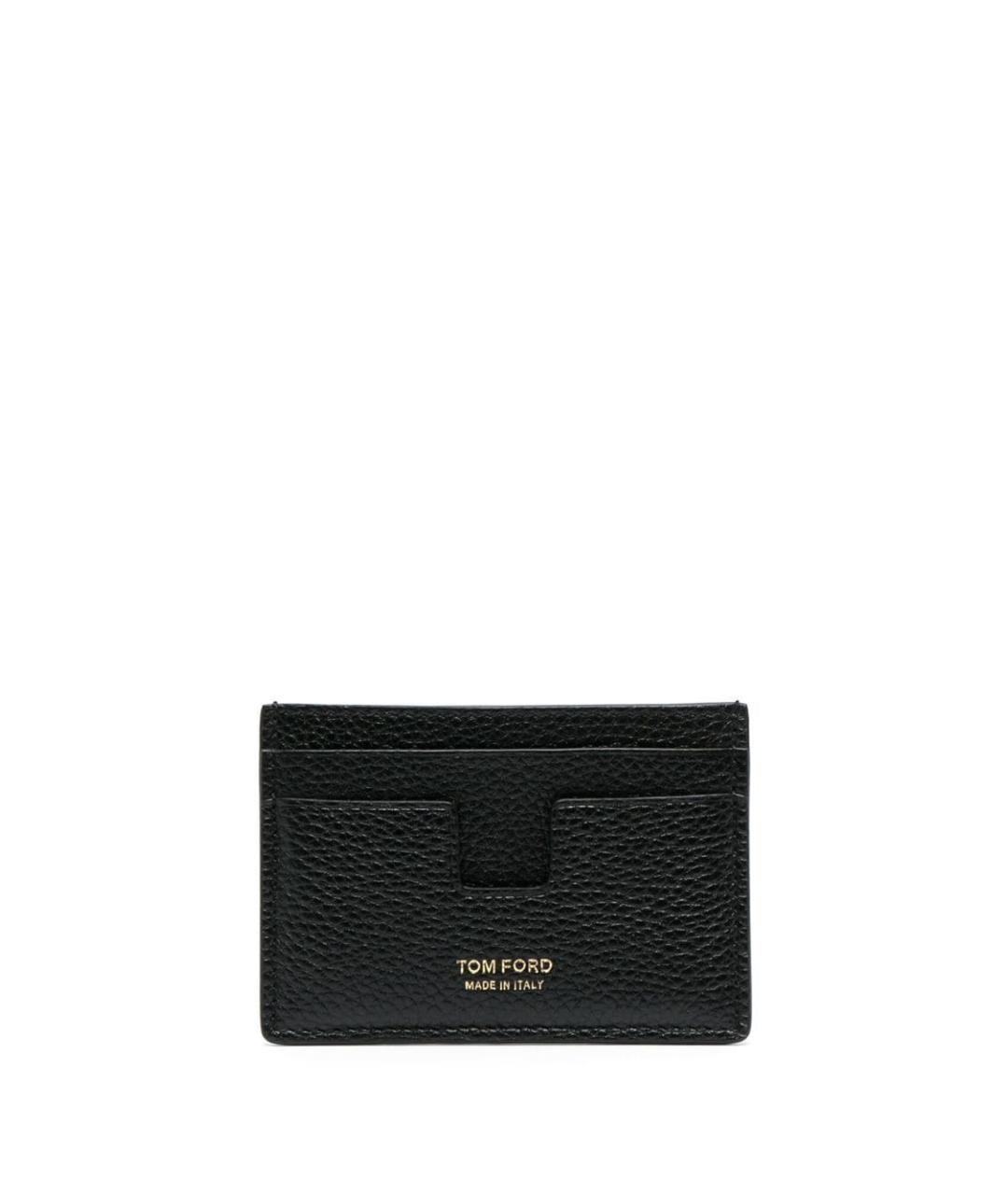 TOM FORD Черный кожаный кошелек, фото 1