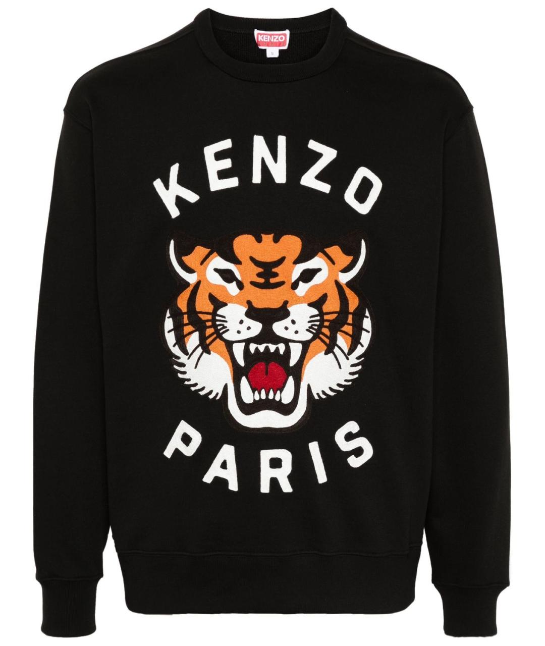 KENZO Черный хлопковый джемпер / свитер, фото 1