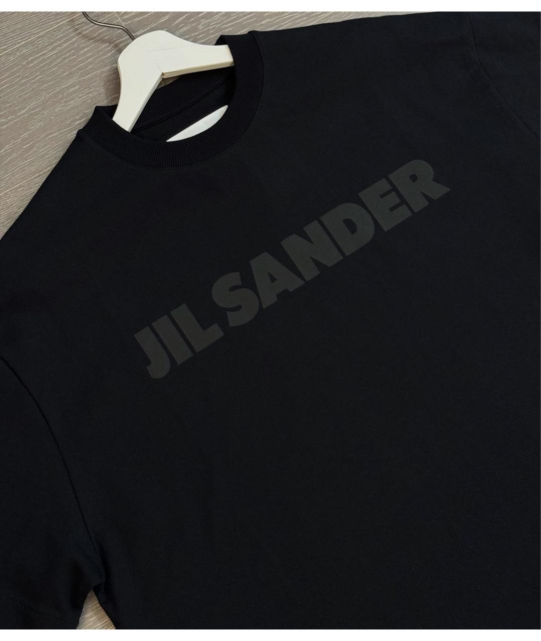 JIL SANDER Черная хлопковая футболка, фото 3