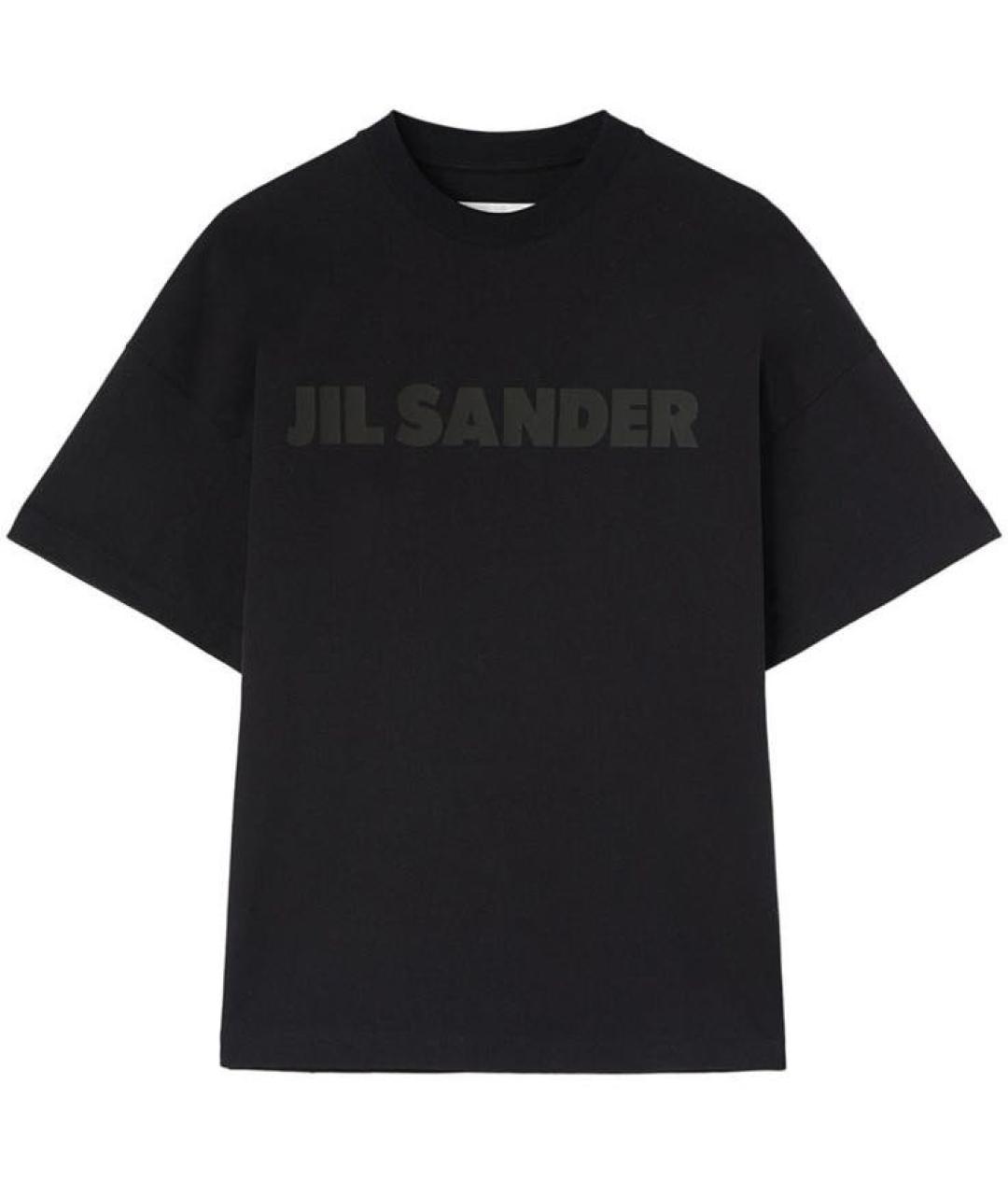 JIL SANDER Черная хлопковая футболка, фото 1