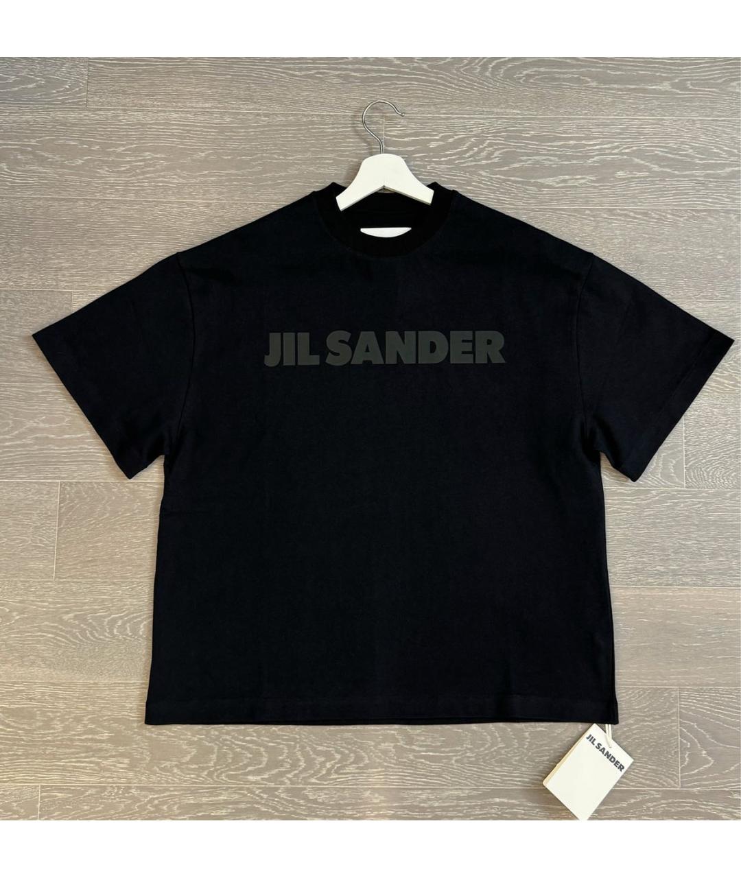 JIL SANDER Черная хлопковая футболка, фото 6