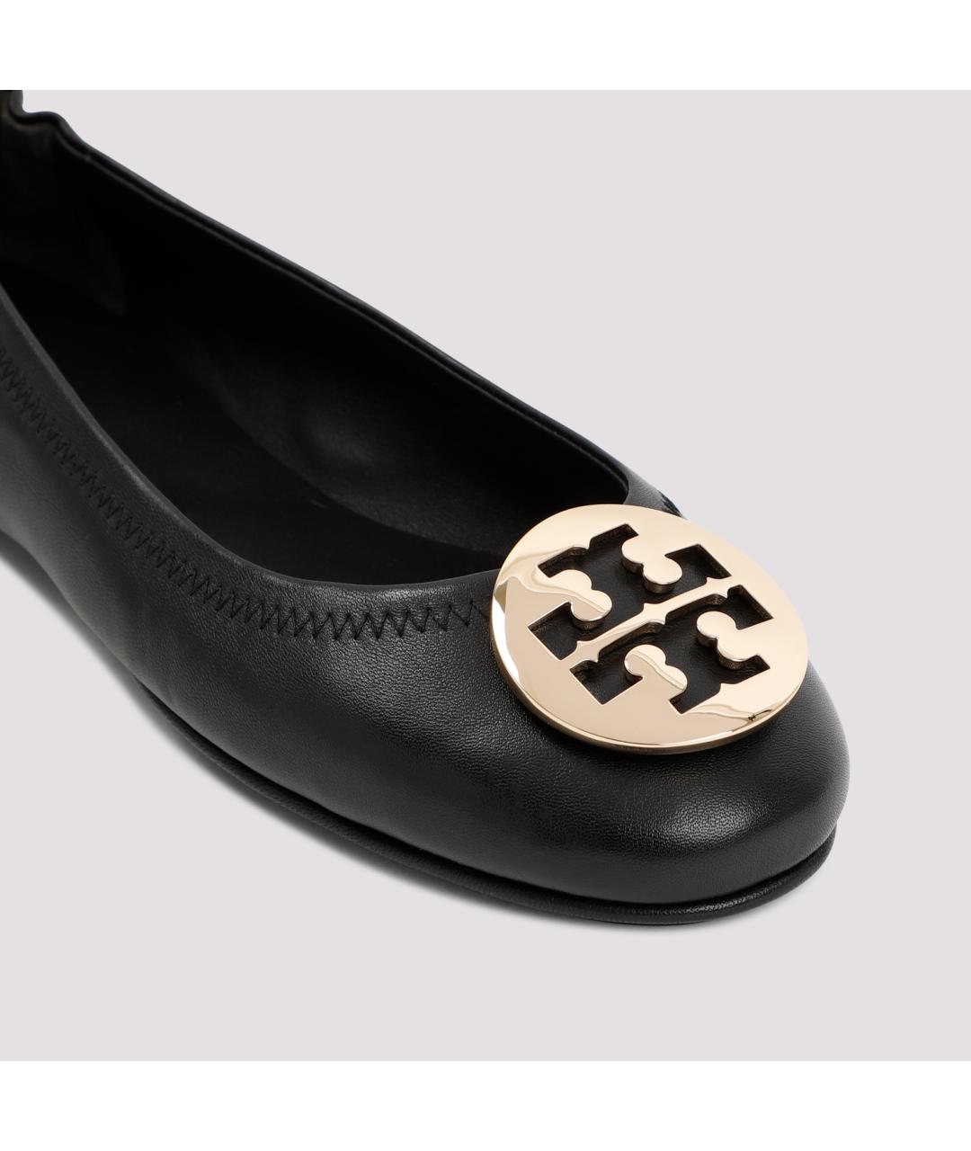 TORY BURCH Черные кожаные балетки, фото 5