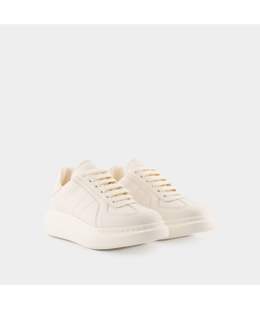 ALEXANDER MCQUEEN Белые кожаные кроссовки, фото 2
