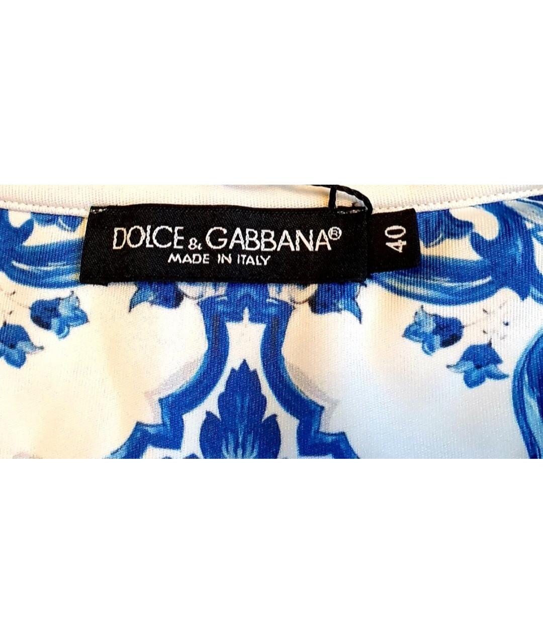 DOLCE&GABBANA Мульти полиамидовое повседневное платье, фото 3