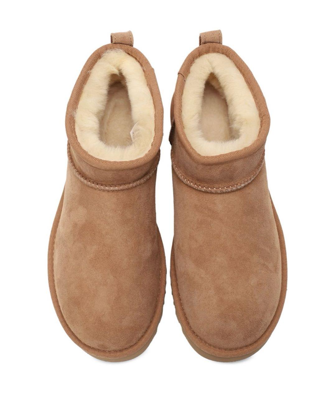 UGG AUSTRALIA Коричневые замшевые полусапоги, фото 3