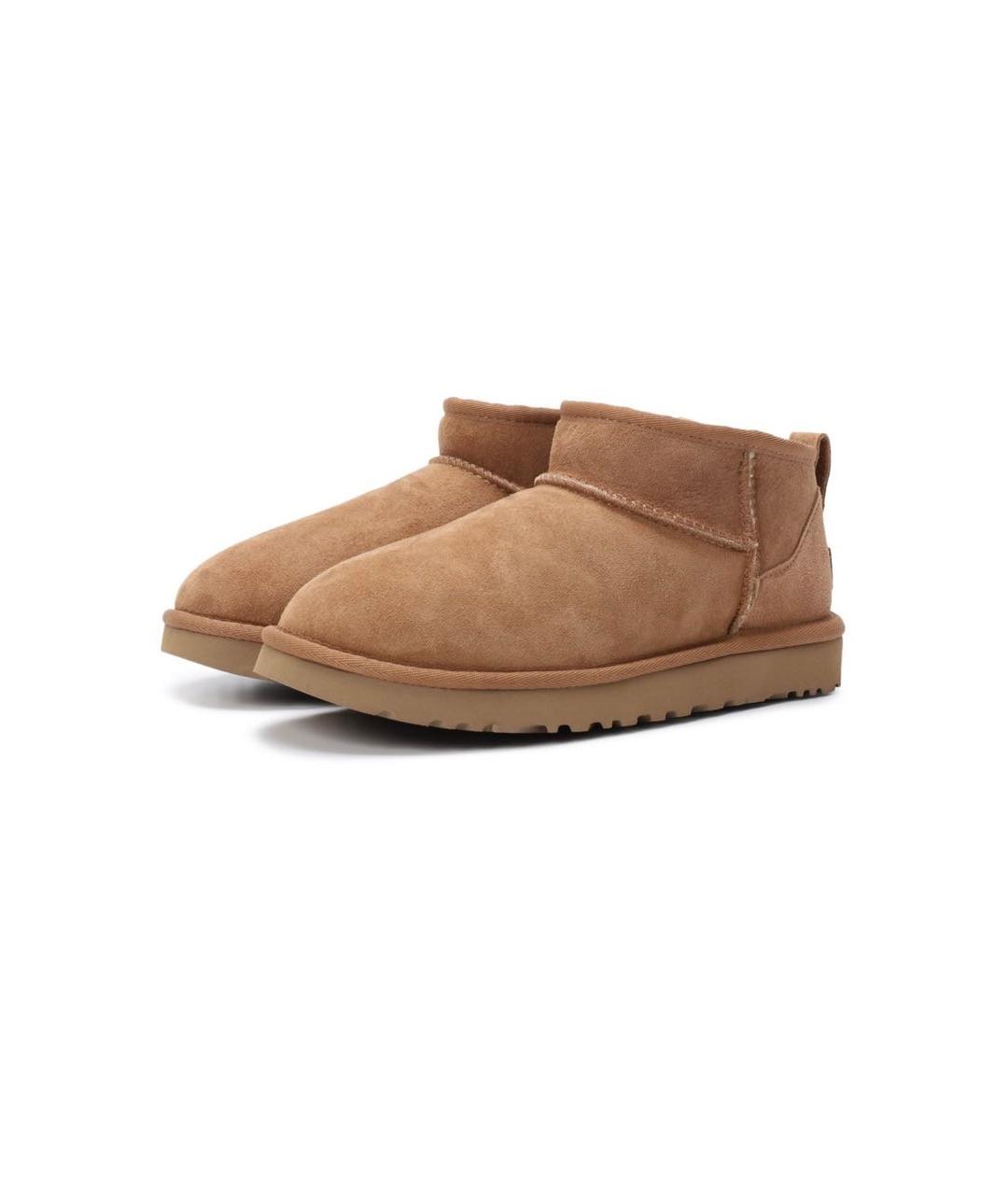 UGG AUSTRALIA Коричневые замшевые полусапоги, фото 2