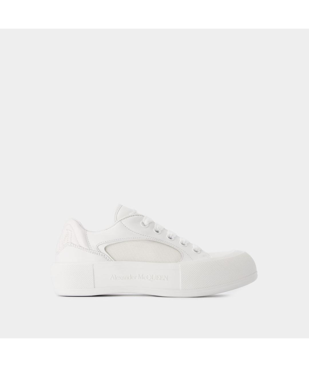 ALEXANDER MCQUEEN Белые кожаные кроссовки, фото 4