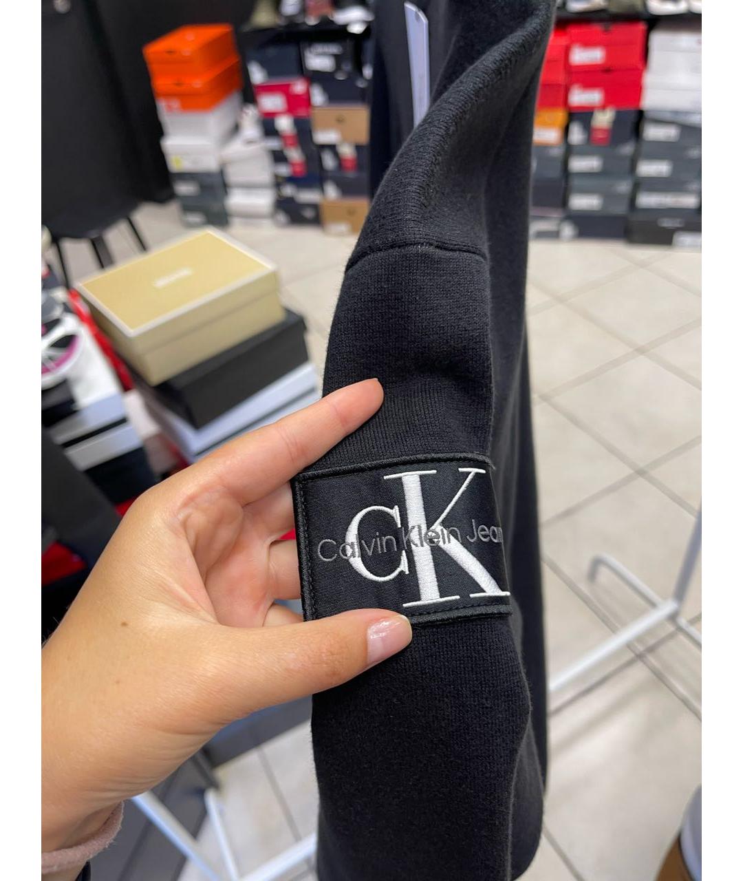 CALVIN KLEIN JEANS Черный хлопковый джемпер / свитер, фото 2