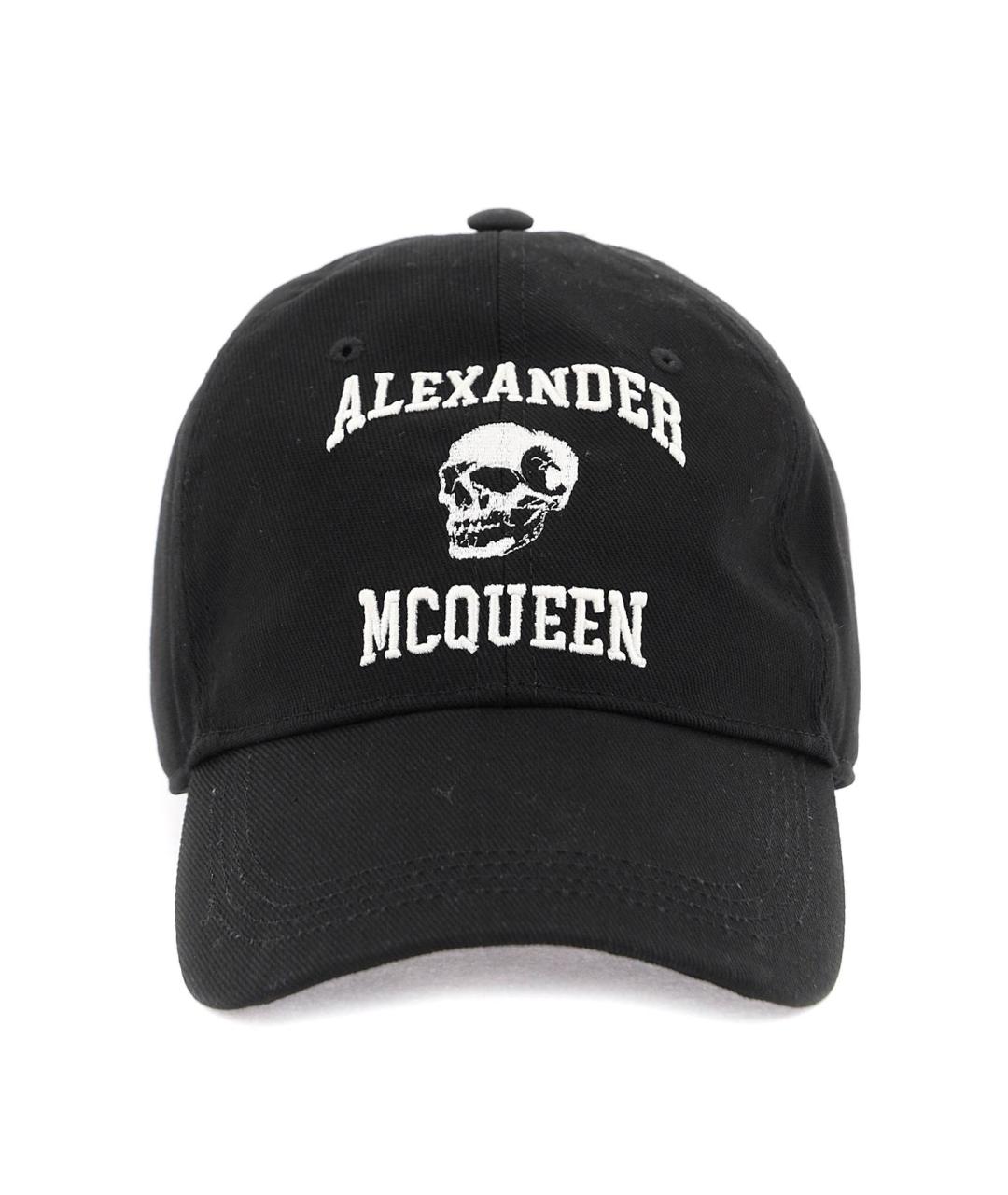 ALEXANDER MCQUEEN Черная хлопковая кепка/бейсболка, фото 1