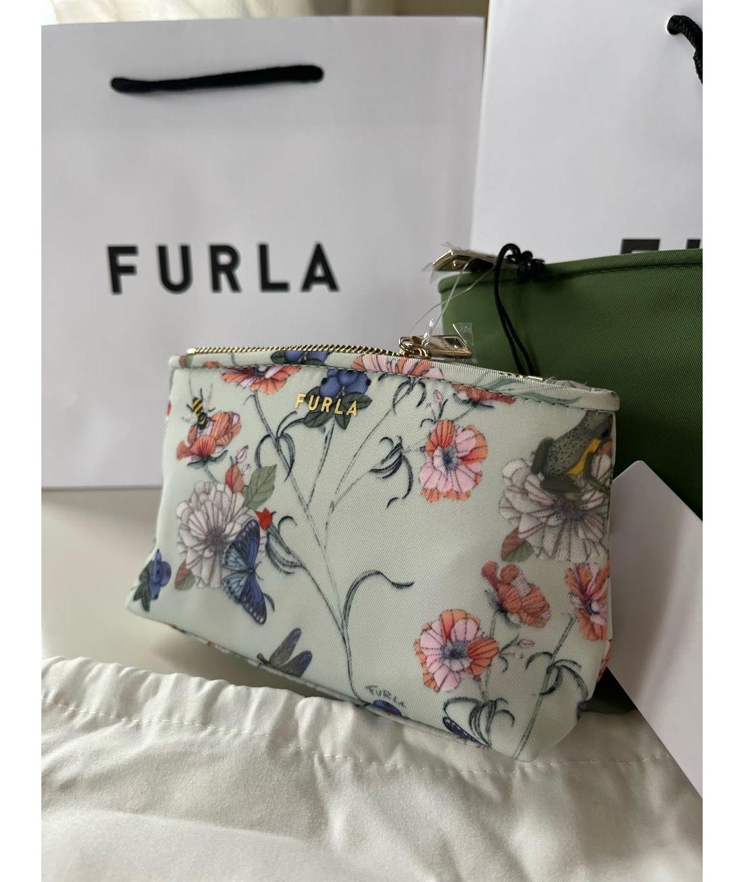 FURLA Зеленая синтетическая косметичка, фото 2