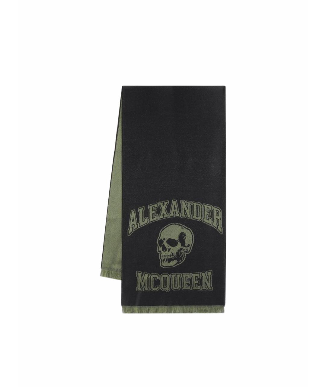 ALEXANDER MCQUEEN Черный шарф, фото 1