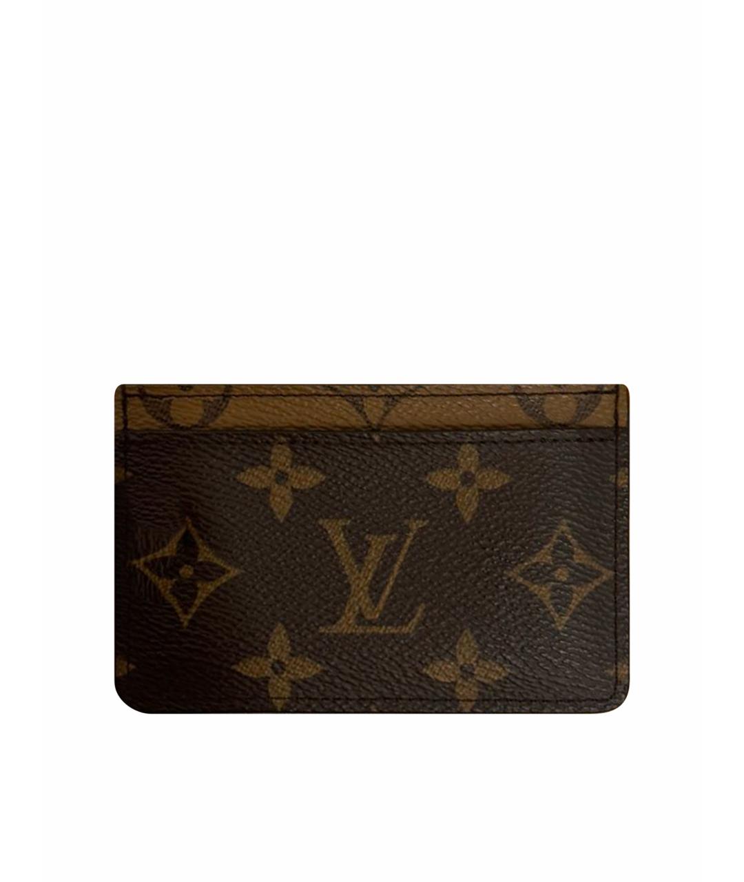 LOUIS VUITTON Коричневый кардхолдер, фото 1