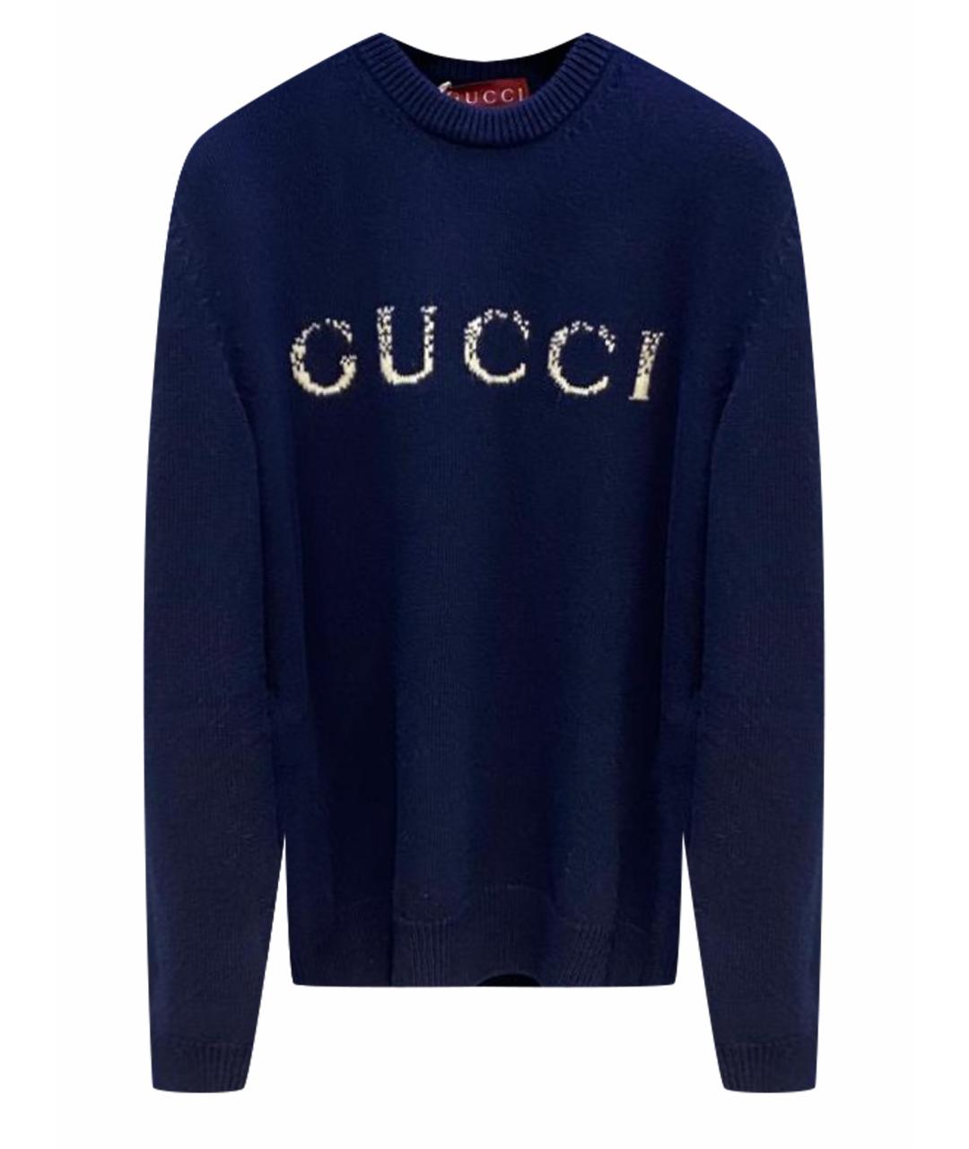 GUCCI Темно-синий джемпер / свитер, фото 1