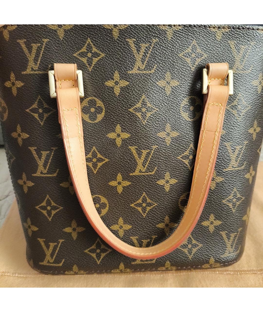 LOUIS VUITTON Коричневая кожаная сумка через плечо, фото 2