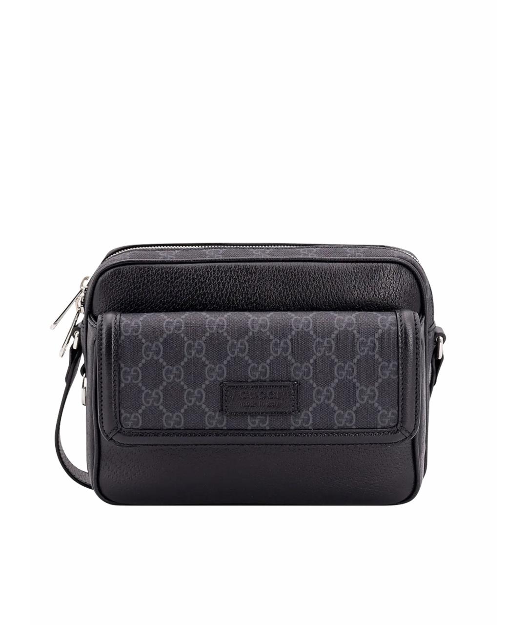 GUCCI Черная кожаная сумка на плечо, фото 1