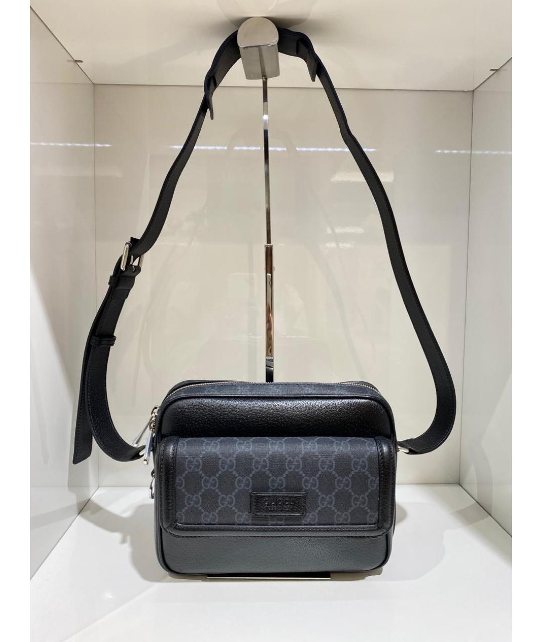 GUCCI Черная кожаная сумка на плечо, фото 2