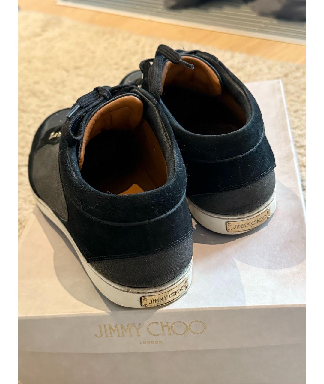 JIMMY CHOO Черные замшевые кроссовки, фото 3