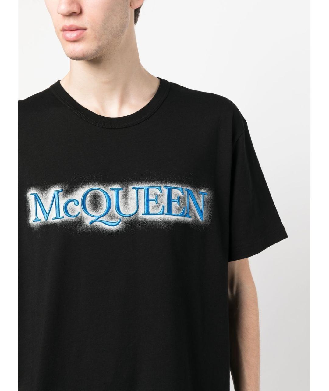 ALEXANDER MCQUEEN Черная хлопковая футболка, фото 5