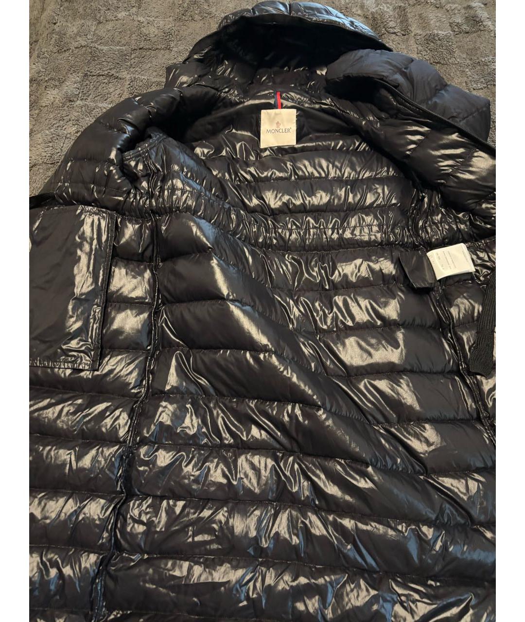 MONCLER Черный пуховик, фото 3