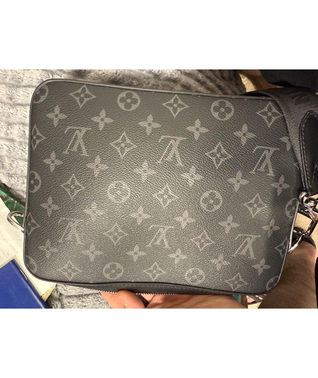 LOUIS VUITTON Черная кожаная поясная сумка, фото 2