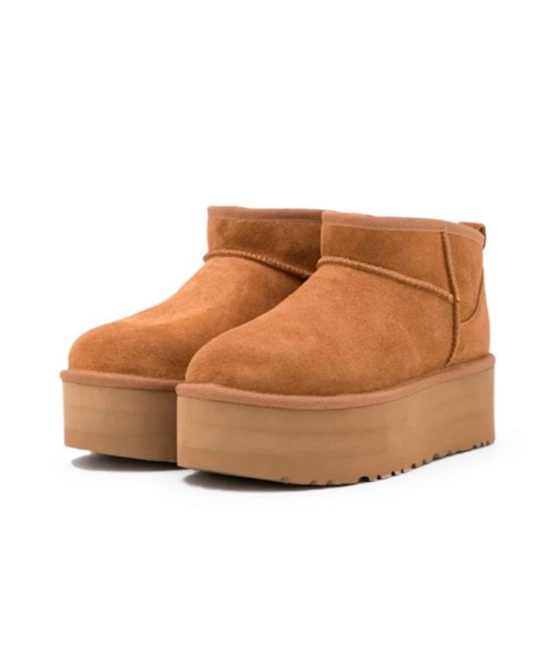 UGG AUSTRALIA Коричневые замшевые ботинки, фото 2