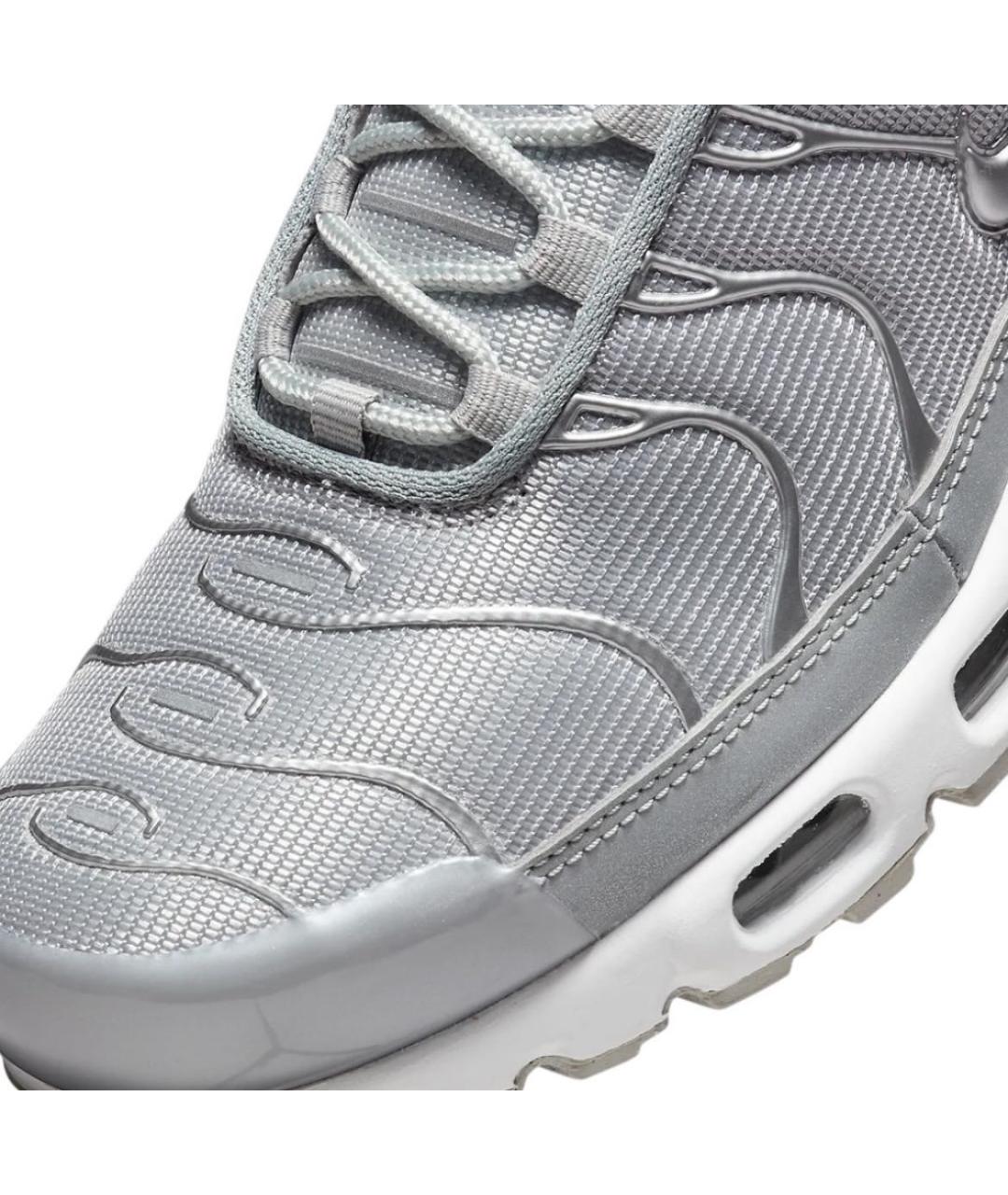 NIKE Серебряные текстильные низкие кроссовки / кеды, фото 6