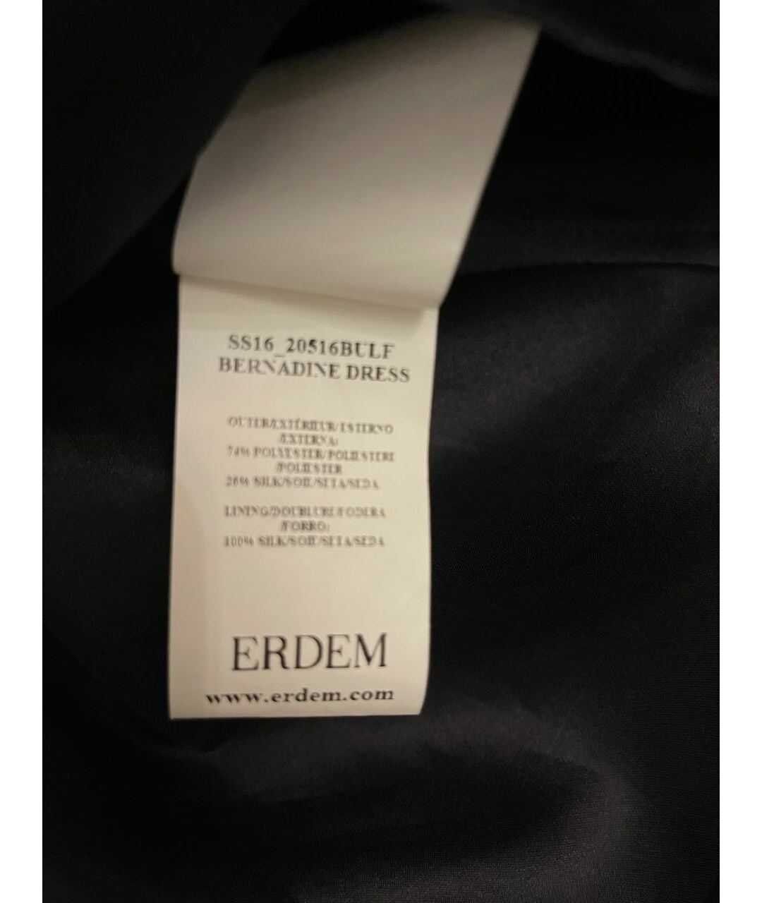 ERDEM Черное полиэстеровое повседневное платье, фото 7