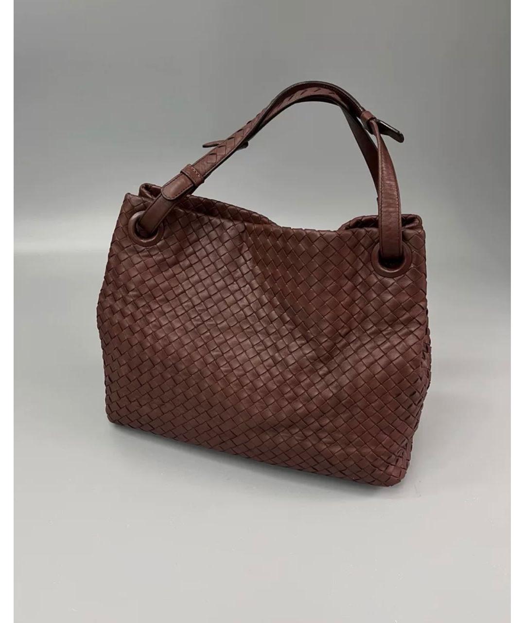 BOTTEGA VENETA Коричневая кожаная сумка тоут, фото 3