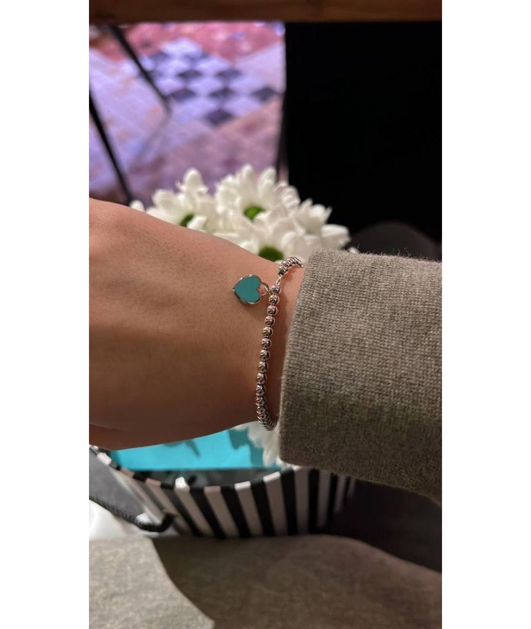 TIFFANY&CO Бирюзовый с серебряным покрытием браслет, фото 2