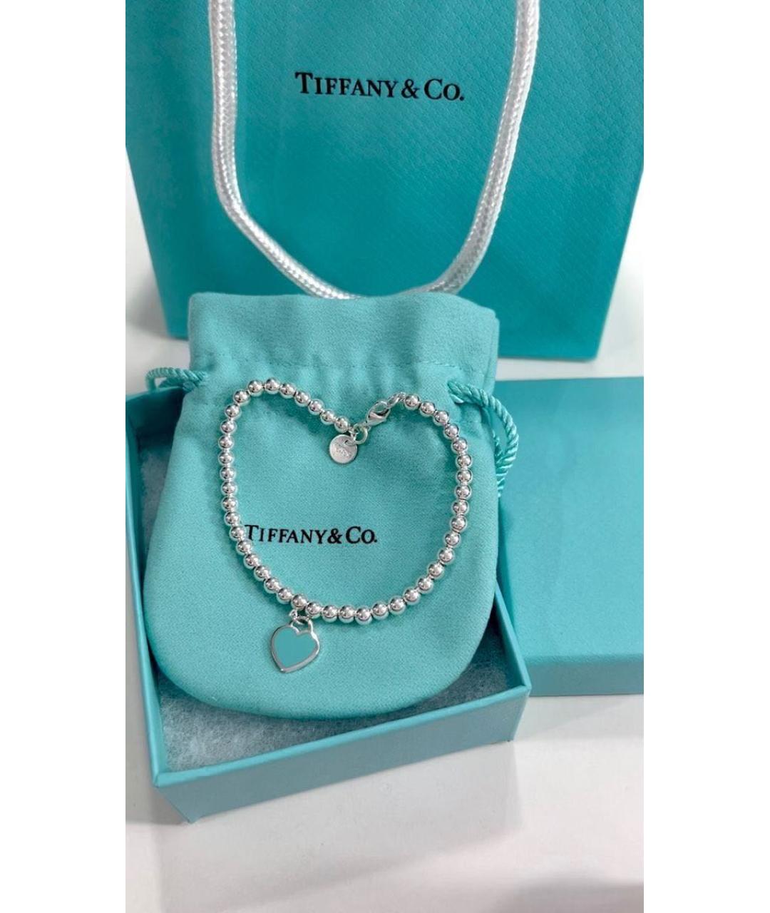 TIFFANY&CO Бирюзовый с серебряным покрытием браслет, фото 3